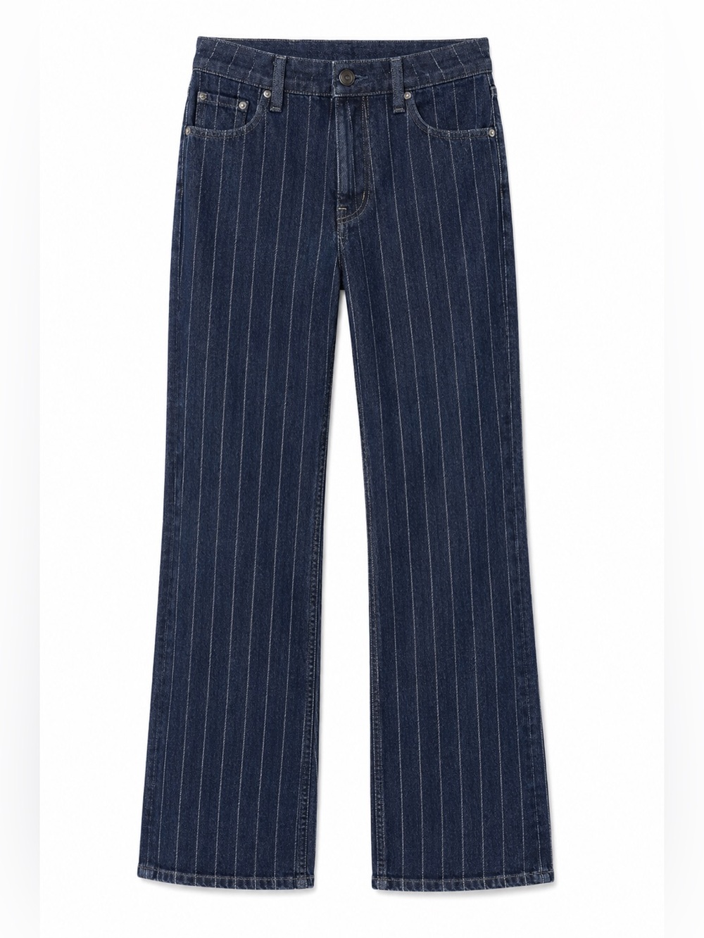 Moussy Vintage Syosset Pinstripe Straight Low-Rise Jeans - Picture 2 of 13